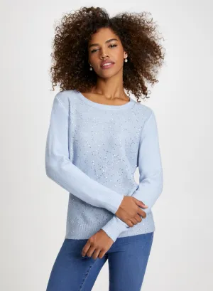 Mini Sequin Crewneck Sweater
