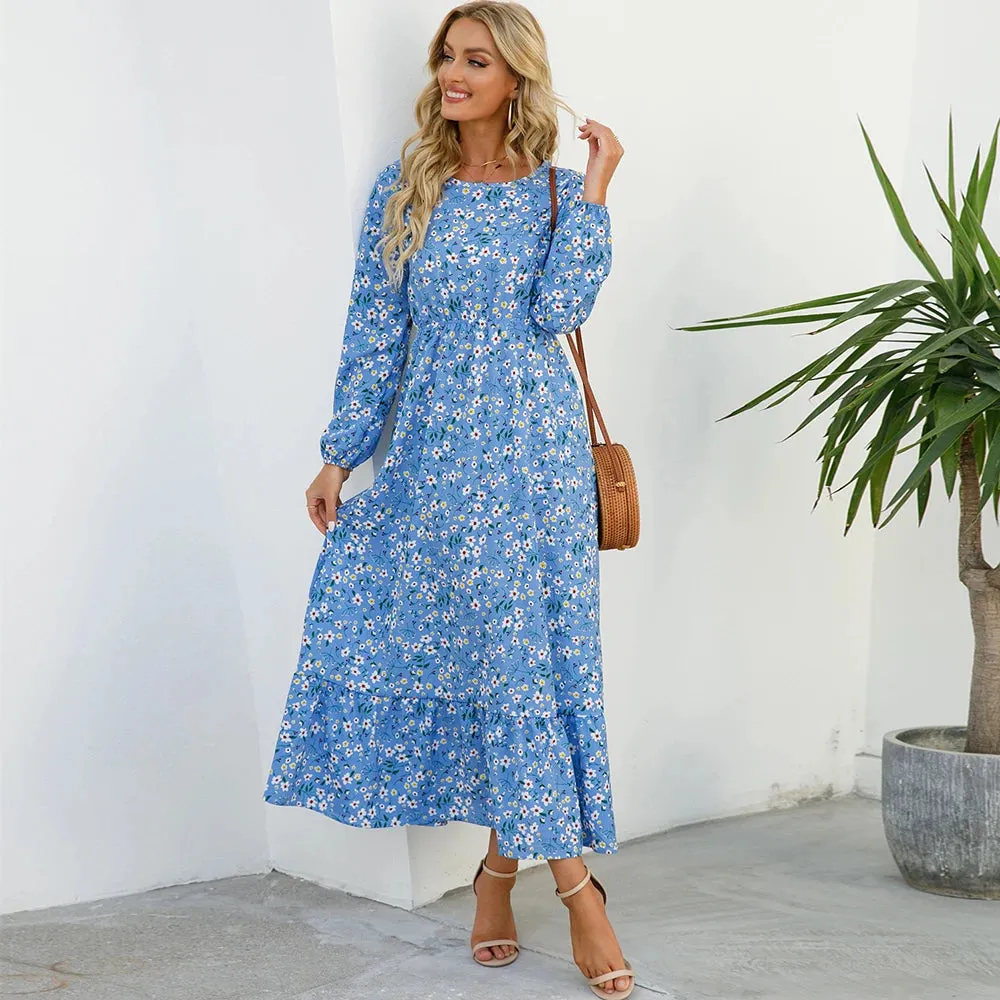 MIRELLA™ - LONG-SLEEVE BOHO MAXI DRESS