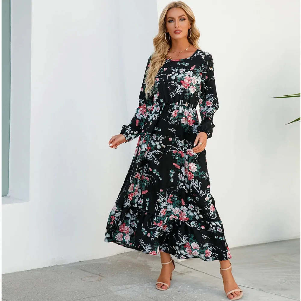 MIRELLA™ - LONG-SLEEVE BOHO MAXI DRESS