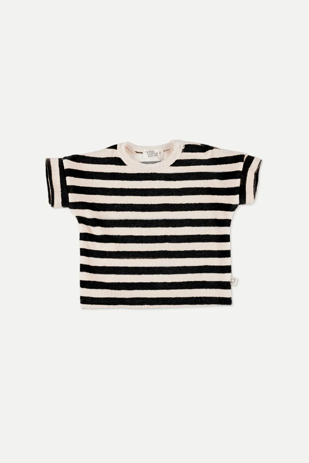 Organic toweling stripes baby T-shirt