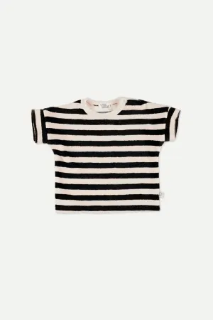 Organic toweling stripes baby T-shirt