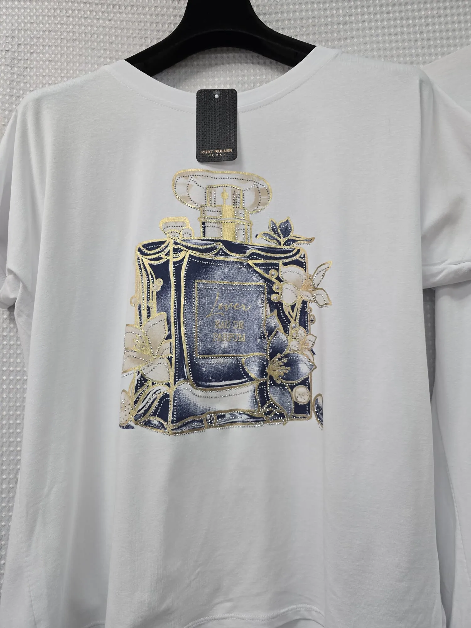 Perfume Bottle Diamante Cotton Tshirt