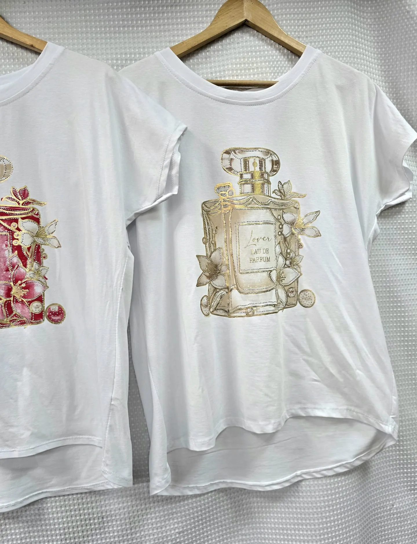 Perfume Bottle Diamante Cotton Tshirt