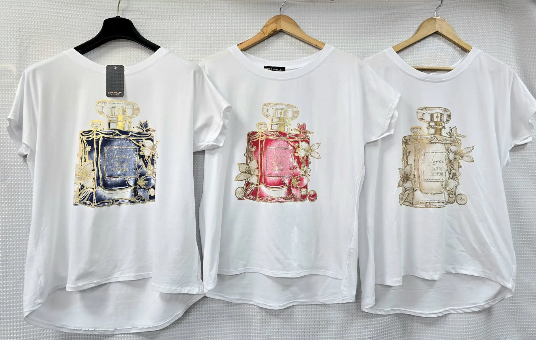 Perfume Bottle Diamante Cotton Tshirt
