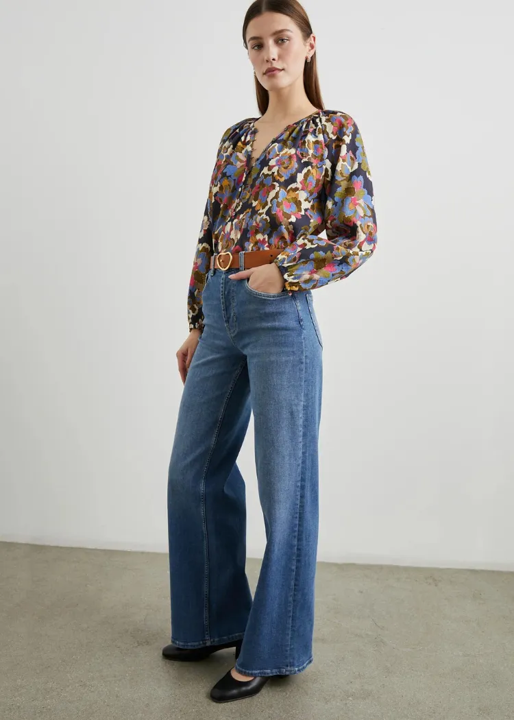 Rails Indi Top- Navy Wildflower
