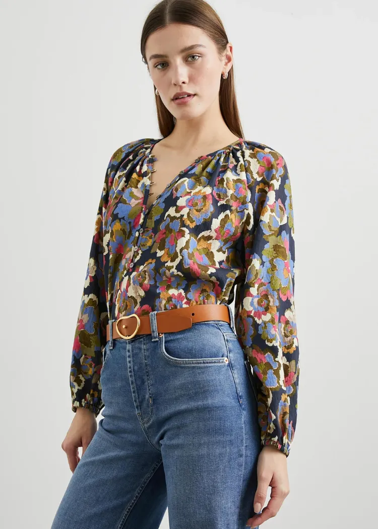 Rails Indi Top- Navy Wildflower
