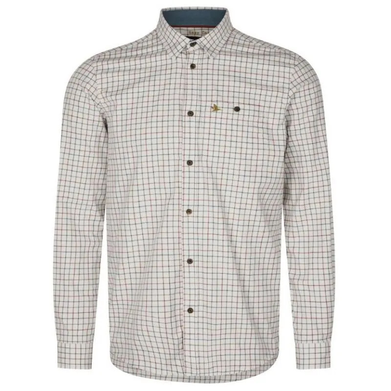 Seeland Oxford Mens Shooting Shirt - Grape Leaf/Terracotta Check