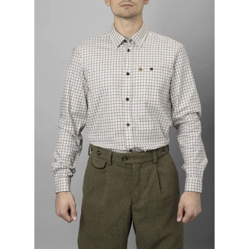 Seeland Oxford Mens Shooting Shirt - Grape Leaf/Terracotta Check