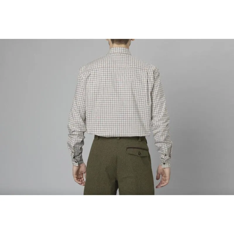 Seeland Oxford Mens Shooting Shirt - Grape Leaf/Terracotta Check