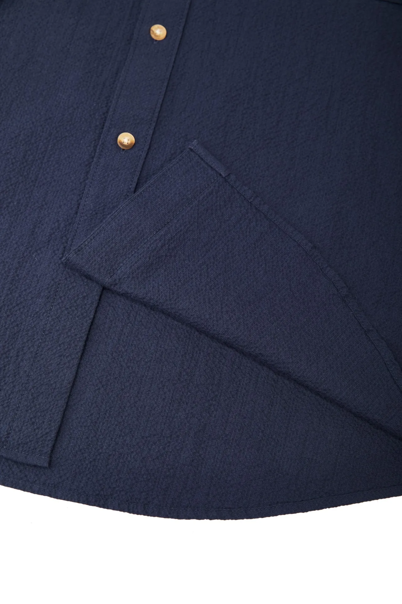 Seersucker Smart Fit Short Sleeve Casual Shirt
