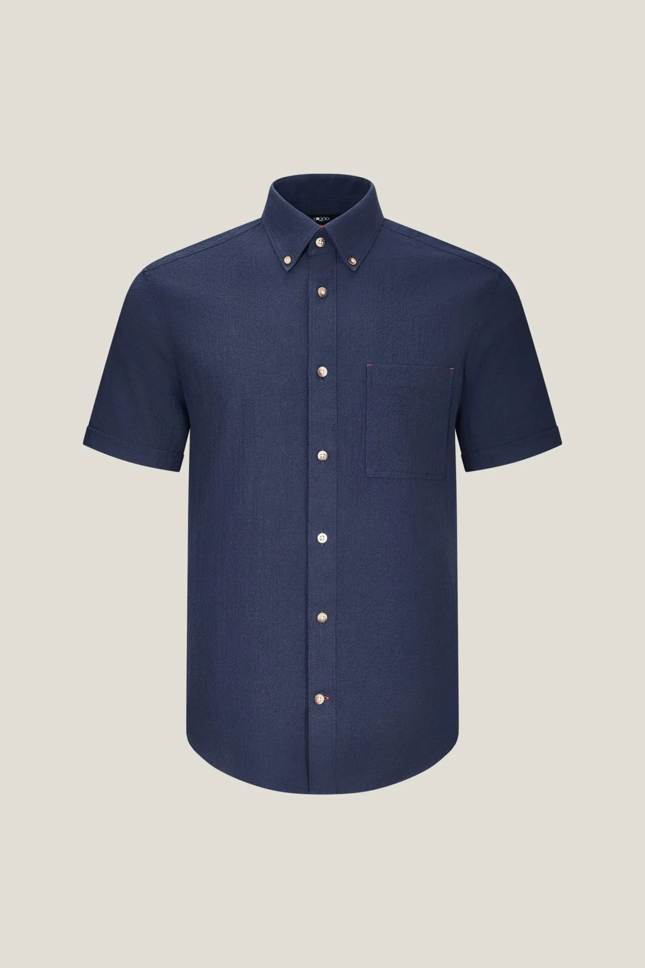 Seersucker Smart Fit Short Sleeve Casual Shirt