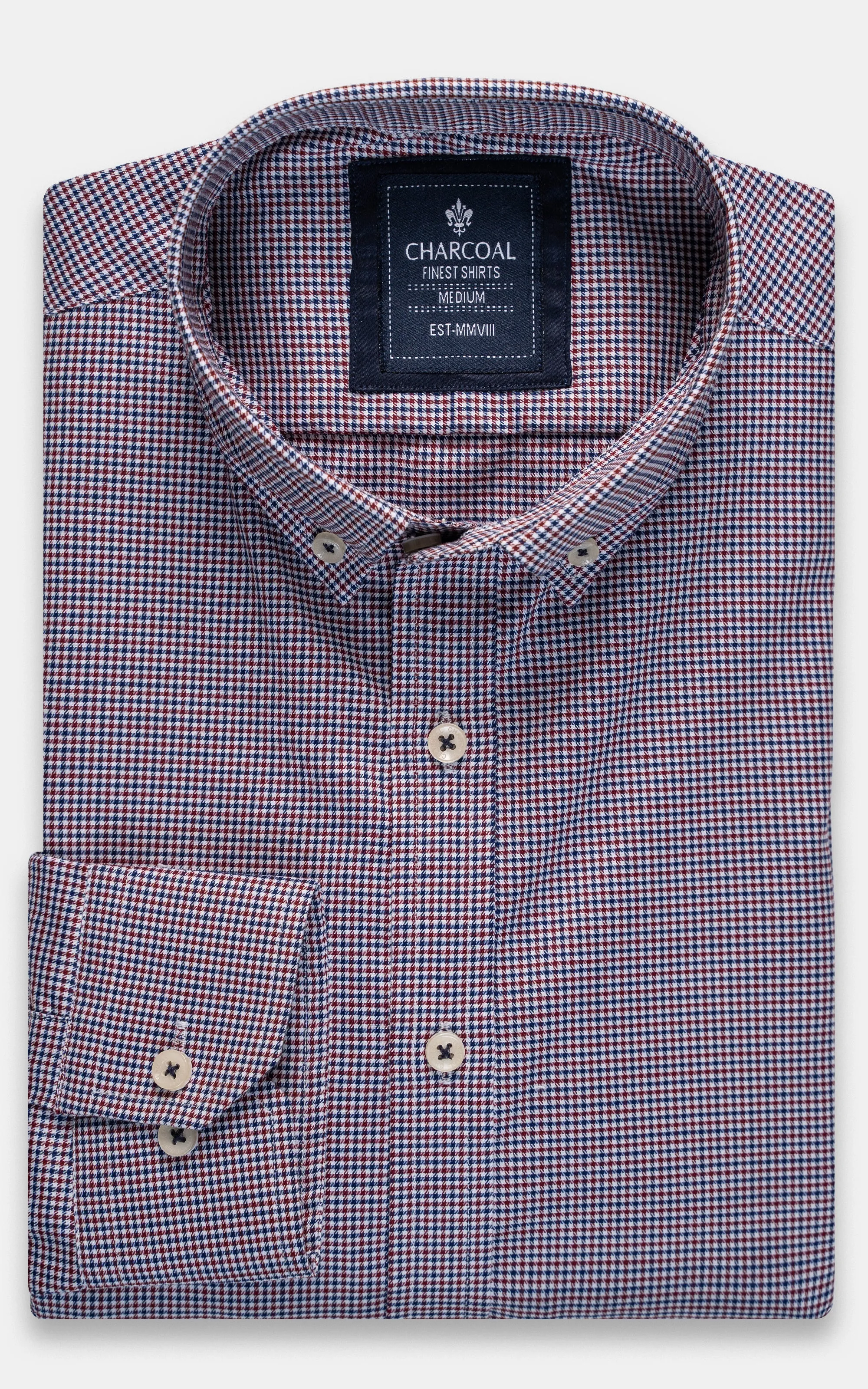 SEMI FORMAL SHIRT NAVY MAROON