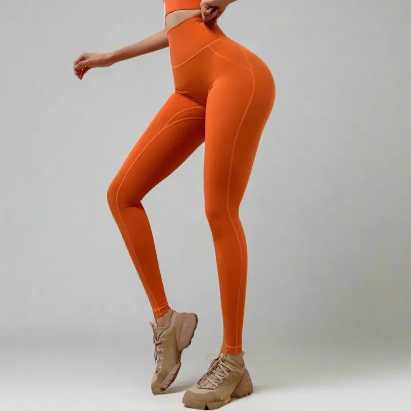 Solid Color Stretchy Patchwork Ultra High Waisted Leggings