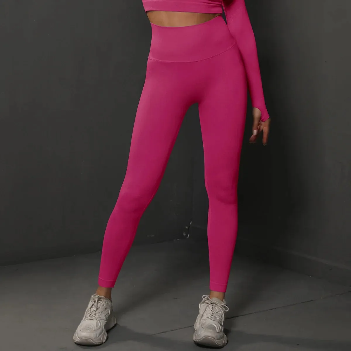 Solid Color Stretchy Ruched Push-Up Booty Extra High Waisted Leggings