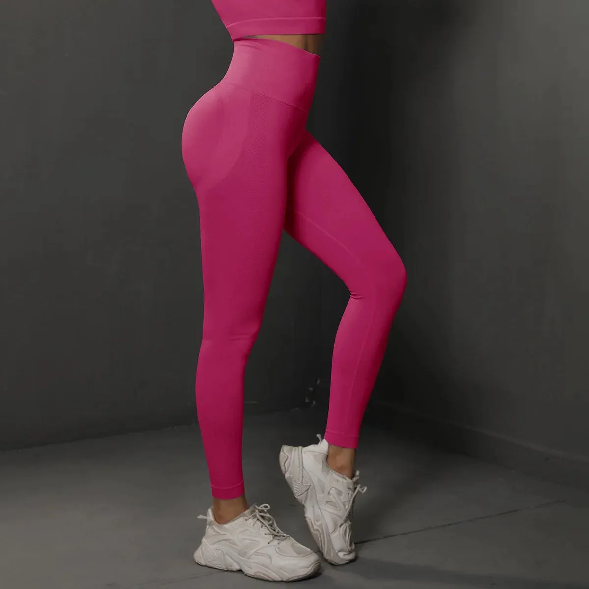 Solid Color Stretchy Ruched Push-Up Booty Extra High Waisted Leggings
