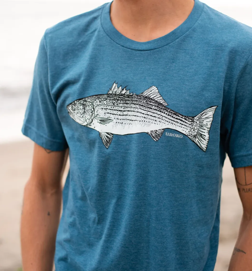 Striped Bass Tee - Teal