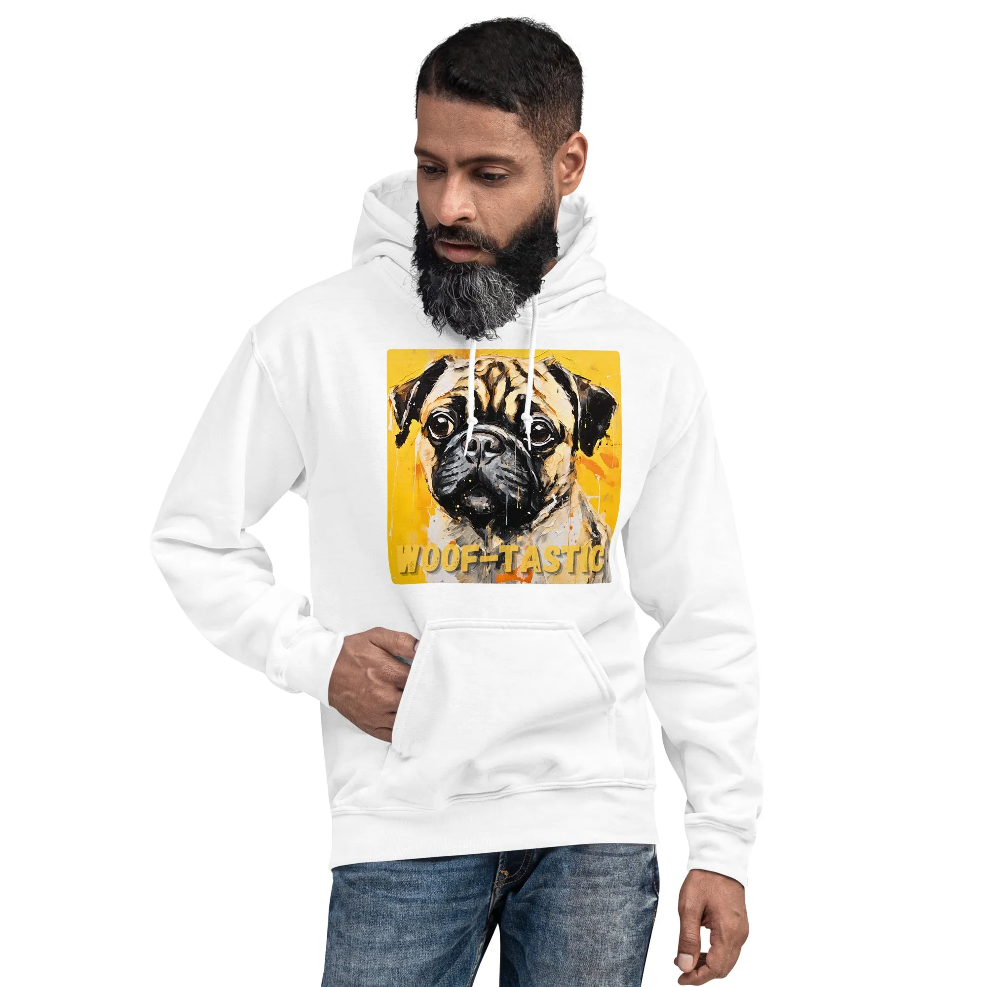 Unisex Hoodie, Woof-tastic Pug