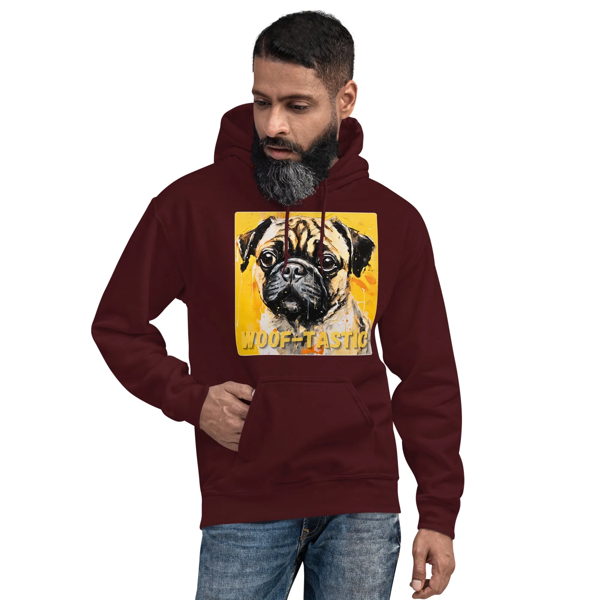 Unisex Hoodie, Woof-tastic Pug