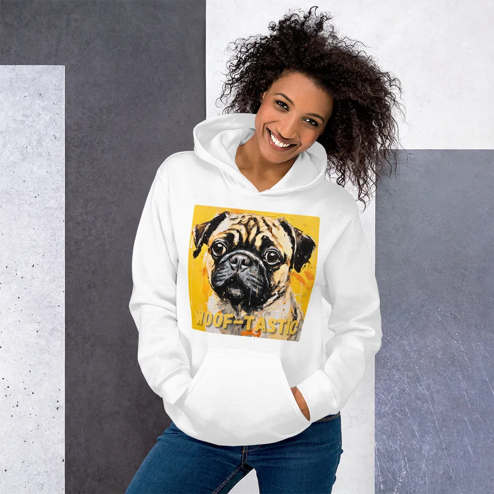 Unisex Hoodie, Woof-tastic Pug