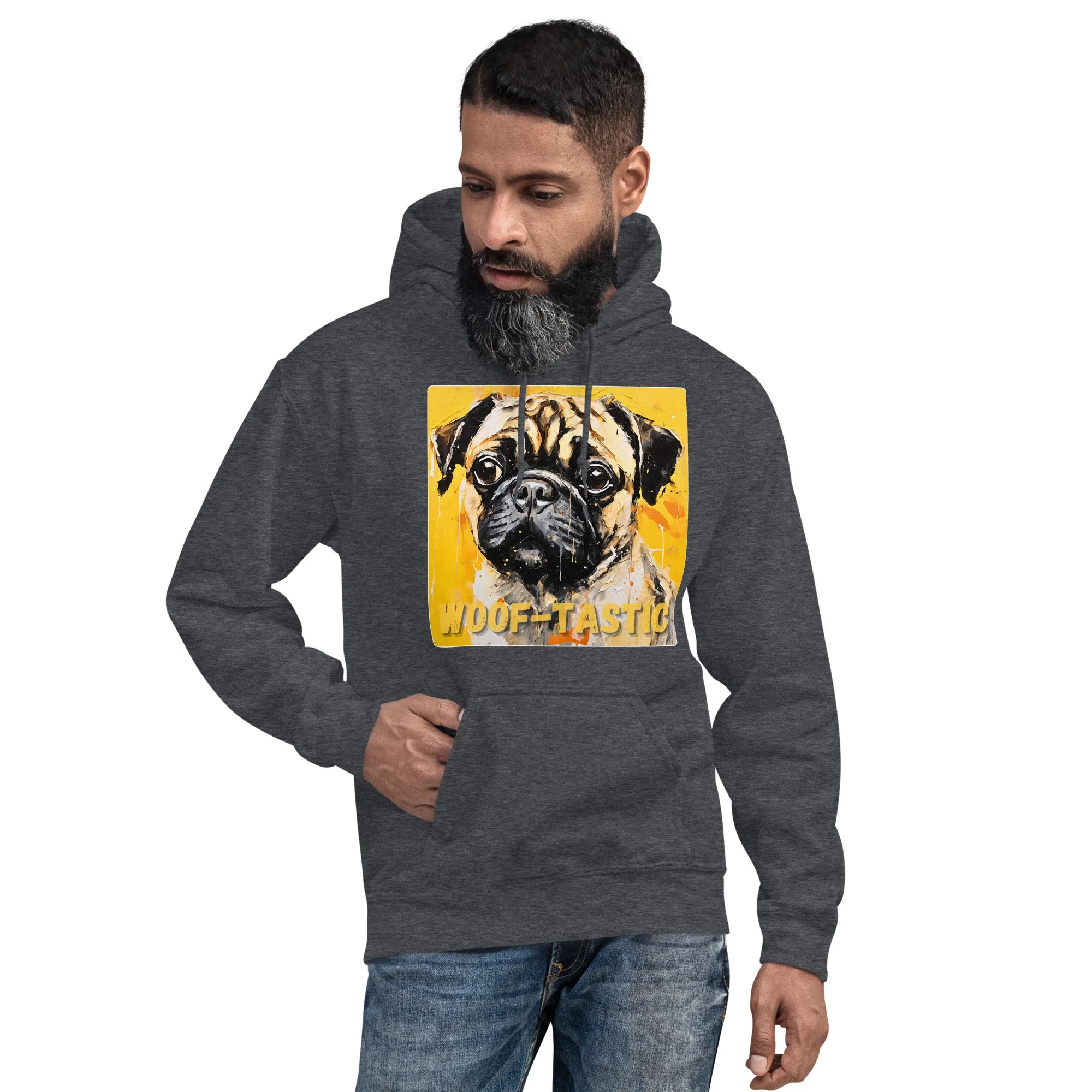Unisex Hoodie, Woof-tastic Pug