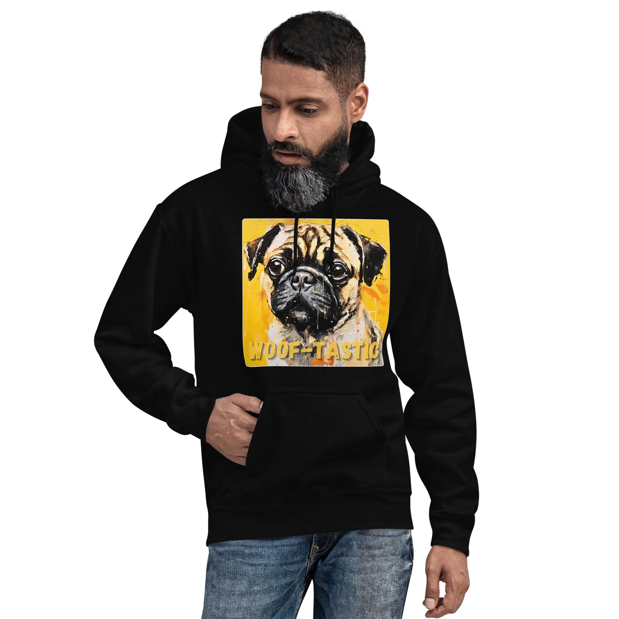 Unisex Hoodie, Woof-tastic Pug