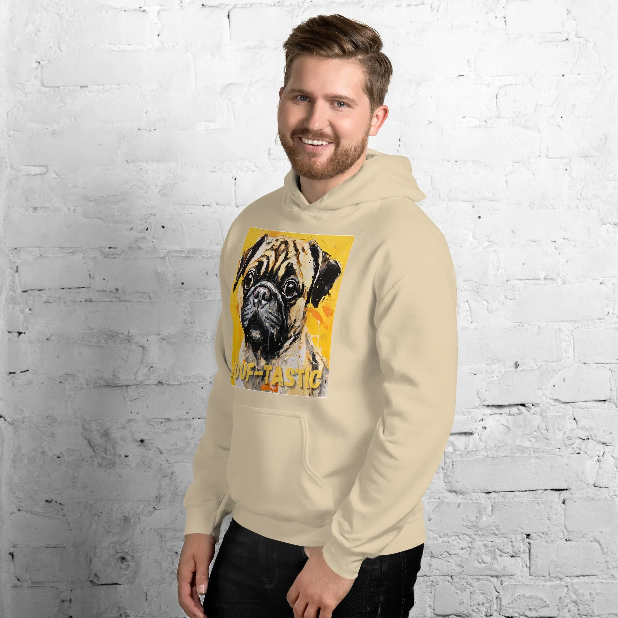 Unisex Hoodie, Woof-tastic Pug