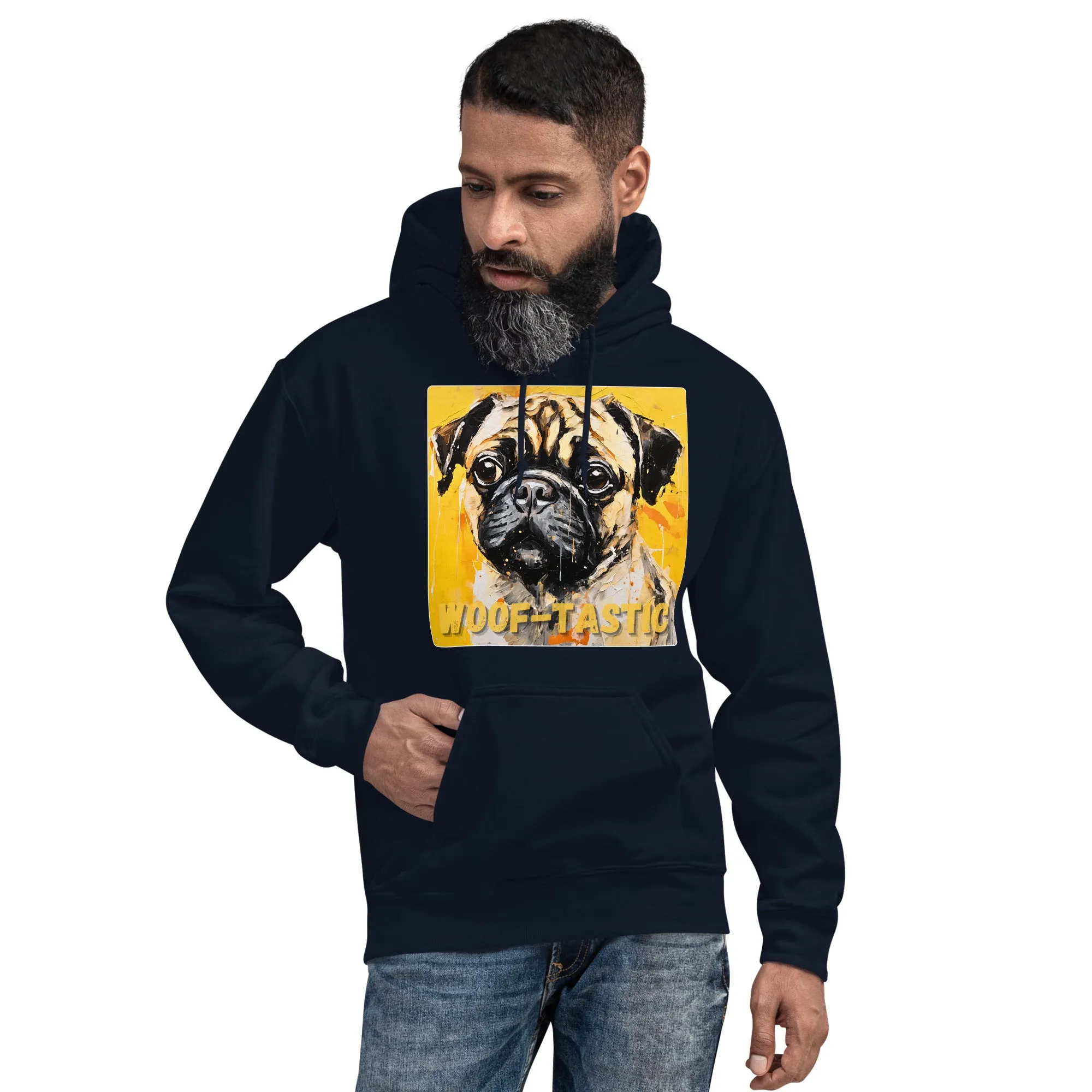 Unisex Hoodie, Woof-tastic Pug
