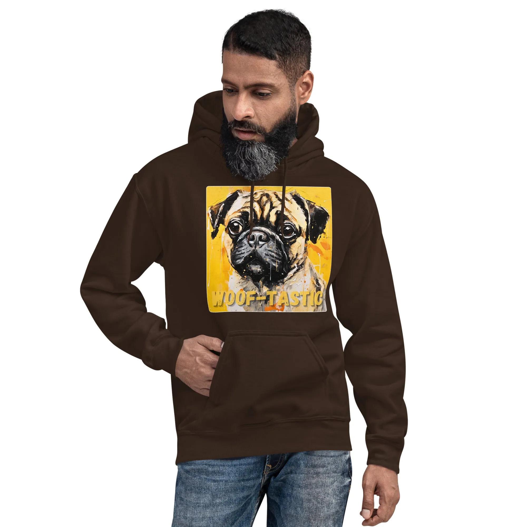 Unisex Hoodie, Woof-tastic Pug