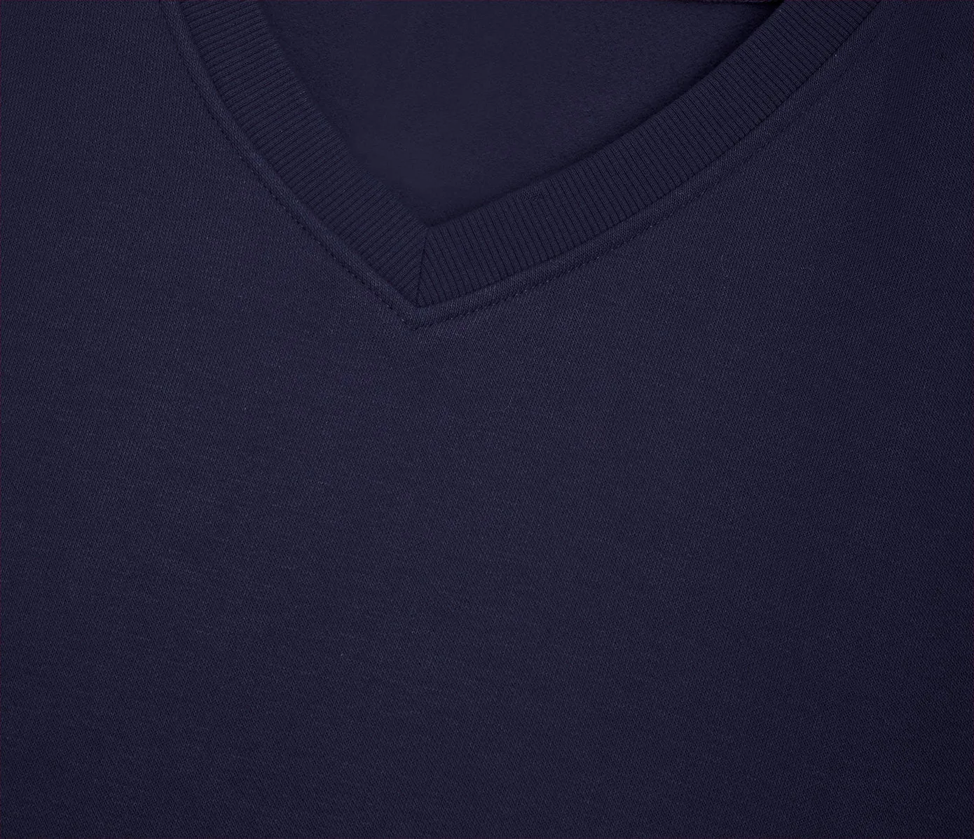 V-Neck Sweatshirt - Navy Blue