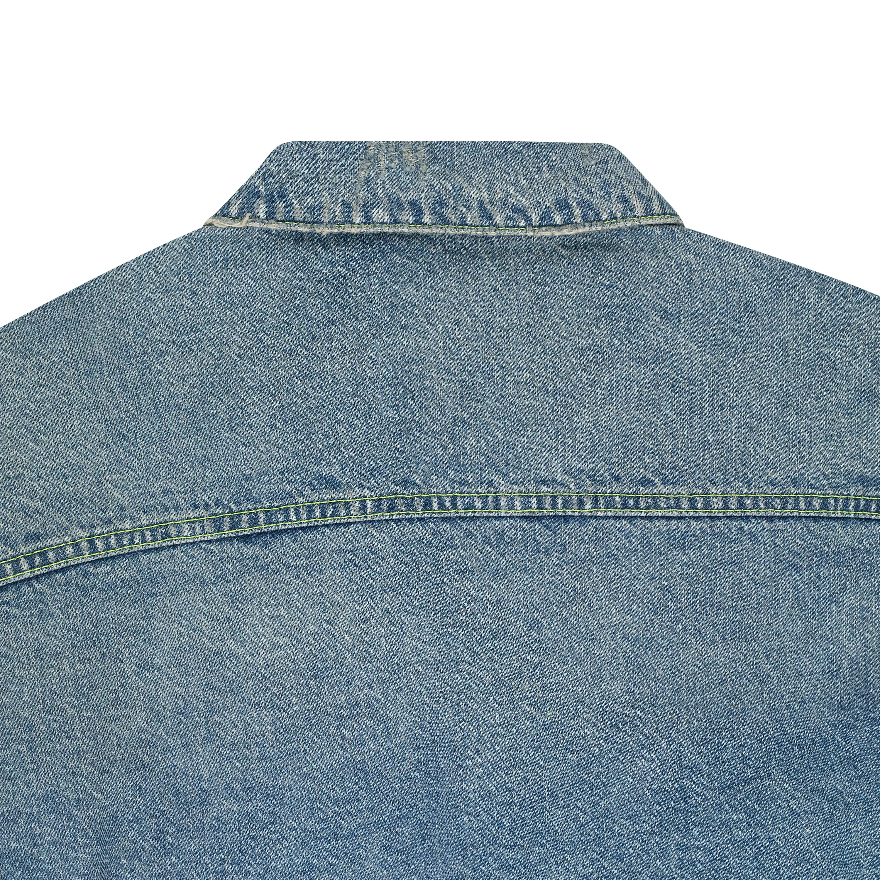 VINTAGE LIGHT NEON POP OVERSIZED JEAN JACKET Indigo DENIM JACKETS