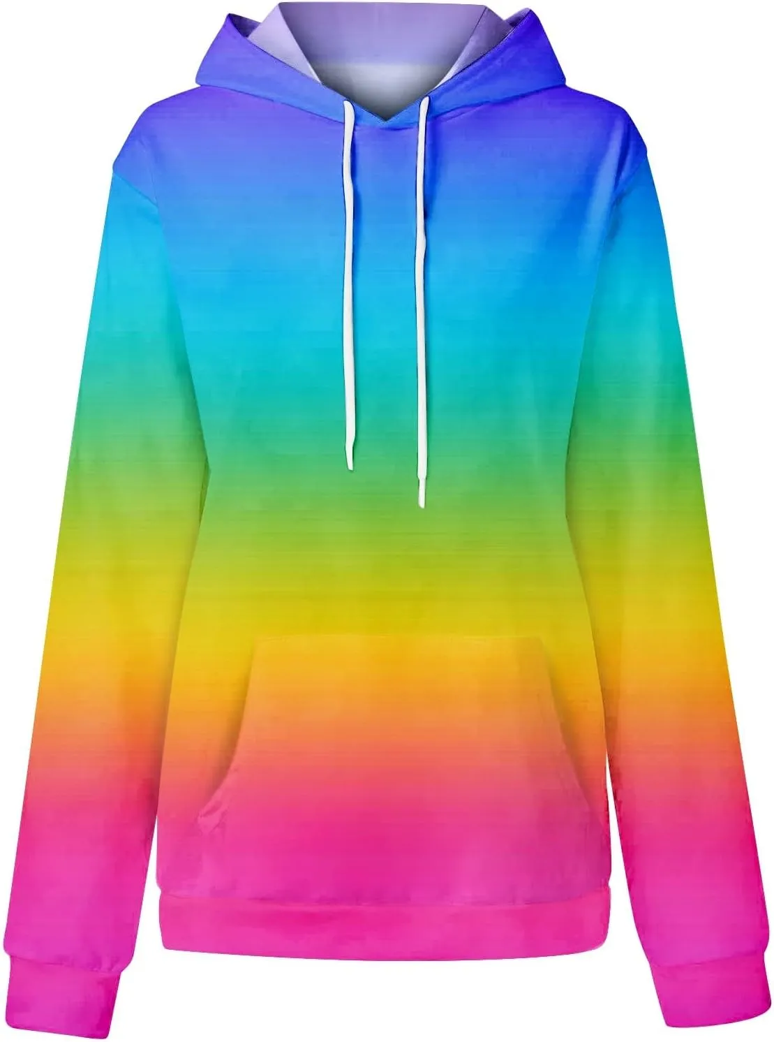 Women Casual Autumn Pullover Long Sleeve Plus Size Soft Hoodies Fashion Printed Sweatshirt with Pocket